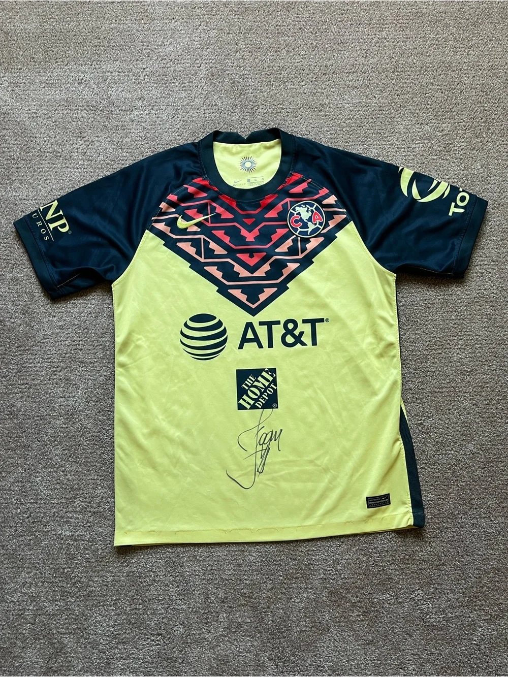 ‘20 - 21 Club America Autographed Nike Authentic Soccer Jersey